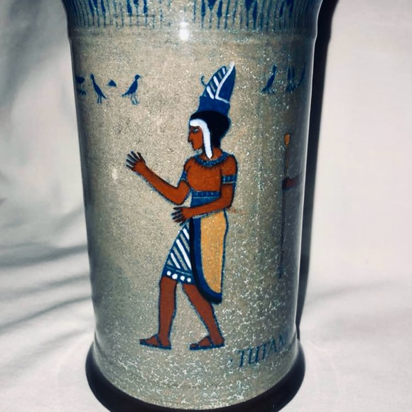 Vintage 1930s Royal Doulton Egyptian Revival Tutankhamen Treasures Pottery Jug - Picture 4 of 8